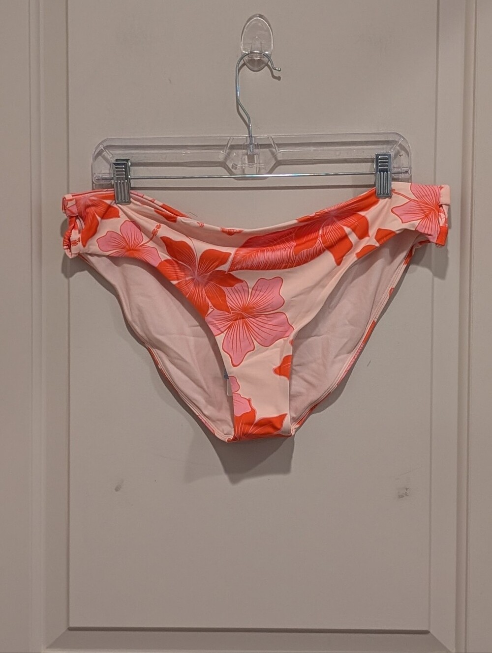 Roxy Pink & Coral Floral Hipster Bikini Bottom XXL